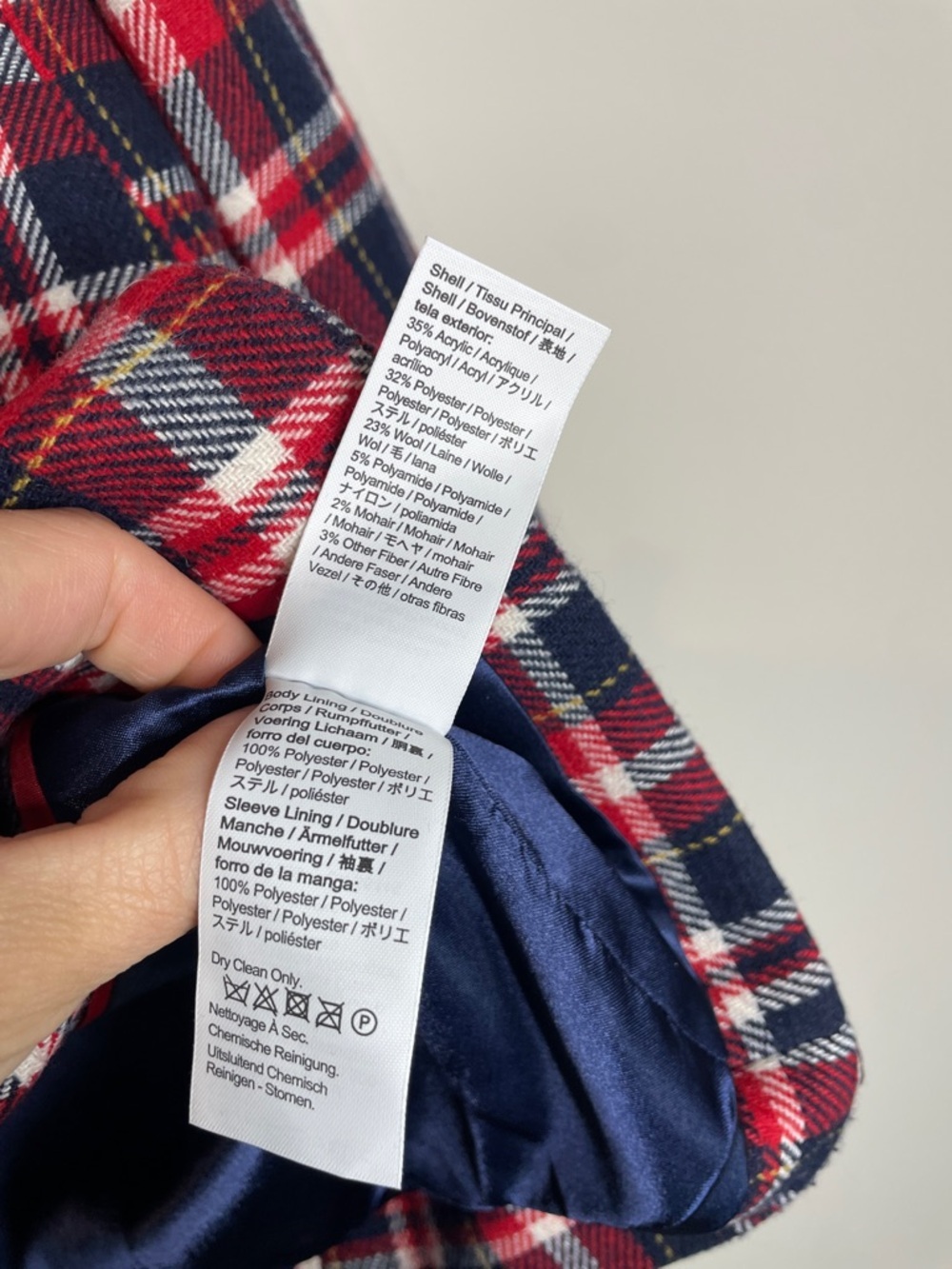 J. Crew Collection Nello Gori | Women’s Plaid Blazer Jacket Wool Blend Size 8 - Picture 6 of 7